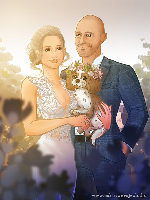 DT naszajandek grafika eskuvonrajzolo szollosi anna - Esküvőnrajzoló | Élőben készült #meseportré esküvőre